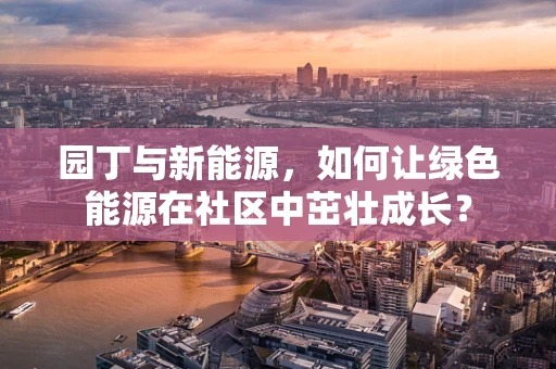 园丁与新能源，如何让绿色能源在社区中茁壮成长？