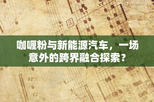 咖喱粉与新能源汽车，一场意外的跨界融合探索？