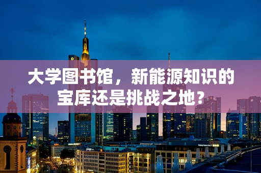 大学图书馆，新能源知识的宝库还是挑战之地？
