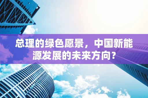 总理的绿色愿景，中国新能源发展的未来方向？
