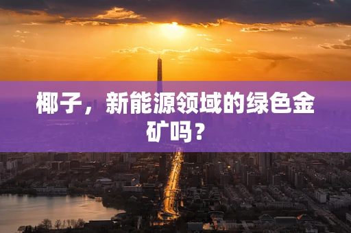 椰子，新能源领域的绿色金矿吗？