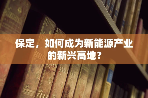 保定，如何成为新能源产业的新兴高地？