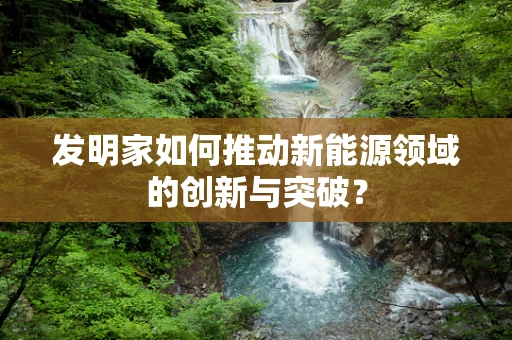 发明家如何推动新能源领域的创新与突破？