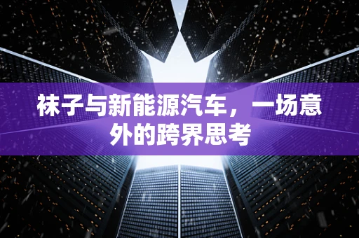 袜子与新能源汽车，一场意外的跨界思考