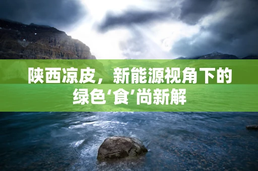 陕西凉皮，新能源视角下的绿色‘食’尚新解