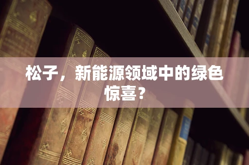 松子，新能源领域中的绿色惊喜？
