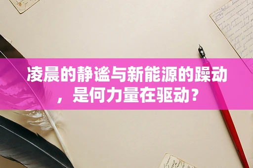 凌晨的静谧与新能源的躁动，是何力量在驱动？