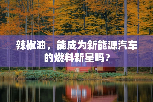 辣椒油，能成为新能源汽车的燃料新星吗？