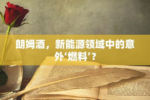 朗姆酒，新能源领域中的意外‘燃料’？