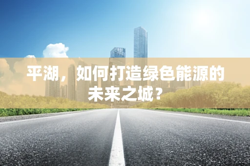 平湖，如何打造绿色能源的未来之城？