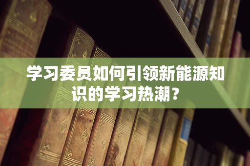 学习委员如何引领新能源知识的学习热潮？