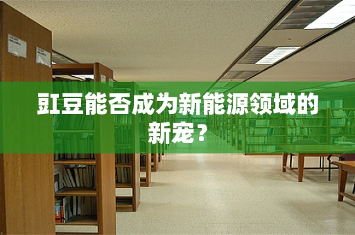 豇豆能否成为新能源领域的新宠？