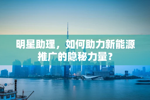 明星助理，如何助力新能源推广的隐秘力量？