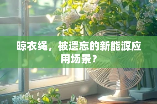 晾衣绳，被遗忘的新能源应用场景？