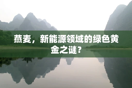 燕麦，新能源领域的绿色黄金之谜？