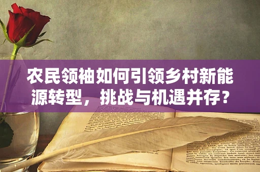 农民领袖如何引领乡村新能源转型，挑战与机遇并存？