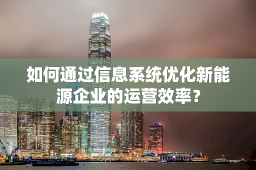 如何通过信息系统优化新能源企业的运营效率？