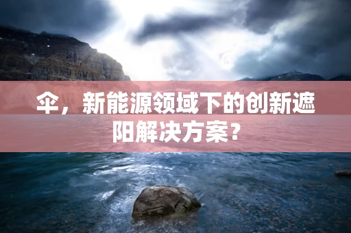 伞，新能源领域下的创新遮阳解决方案？