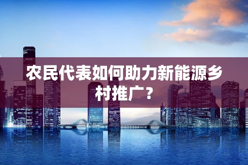 农民代表如何助力新能源乡村推广？