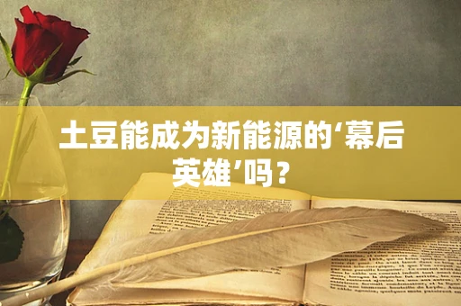 土豆能成为新能源的‘幕后英雄’吗？