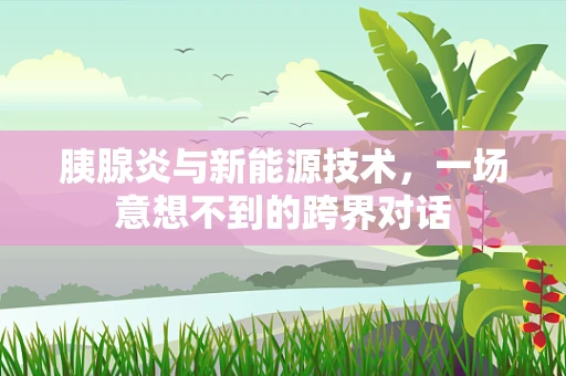 胰腺炎与新能源技术，一场意想不到的跨界对话