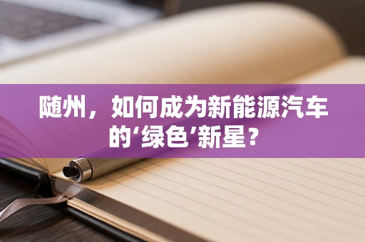 随州，如何成为新能源汽车的‘绿色’新星？