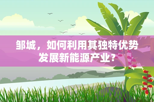 邹城，如何利用其独特优势发展新能源产业？