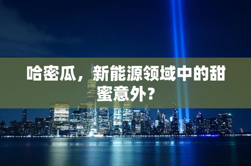 哈密瓜，新能源领域中的甜蜜意外？