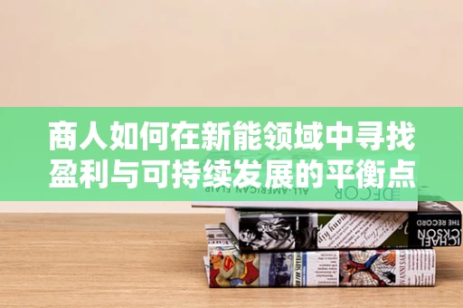 商人如何在新能领域中寻找盈利与可持续发展的平衡点？