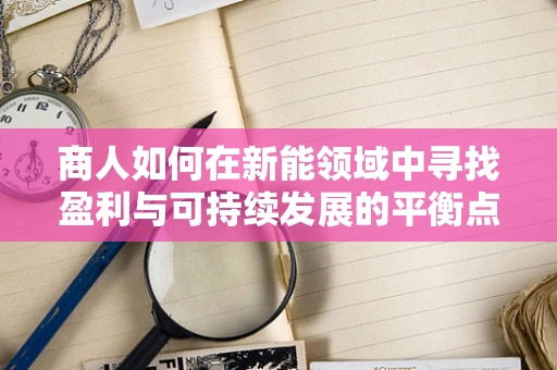 商人如何在新能领域中寻找盈利与可持续发展的平衡点？