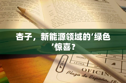 杏子，新能源领域的‘绿色’惊喜？