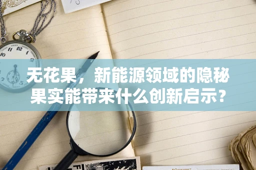 无花果，新能源领域的隐秘果实能带来什么创新启示？