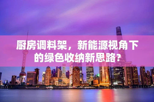 厨房调料架，新能源视角下的绿色收纳新思路？