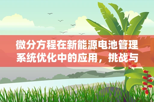 微分方程在新能源电池管理系统优化中的应用，挑战与机遇？