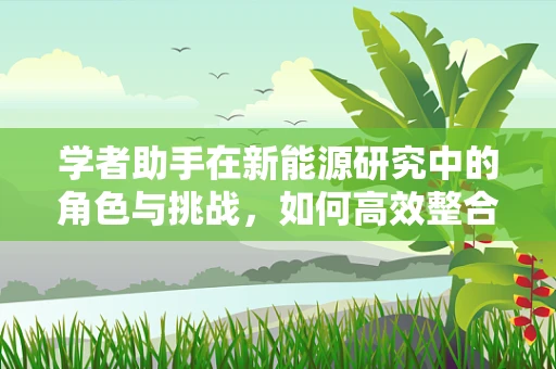 学者助手在新能源研究中的角色与挑战，如何高效整合跨学科知识？