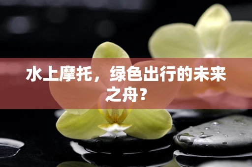 水上摩托，绿色出行的未来之舟？