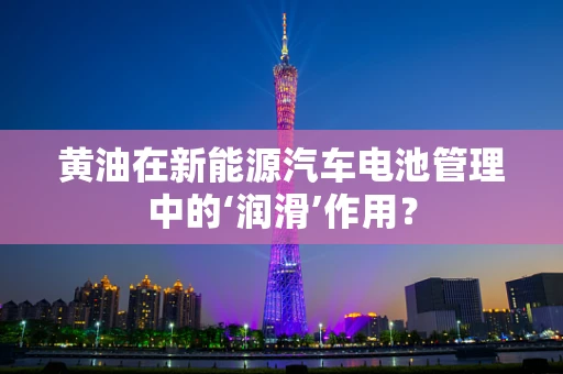 黄油在新能源汽车电池管理中的‘润滑’作用？