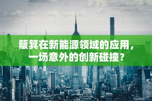 簸箕在新能源领域的应用，一场意外的创新碰撞？