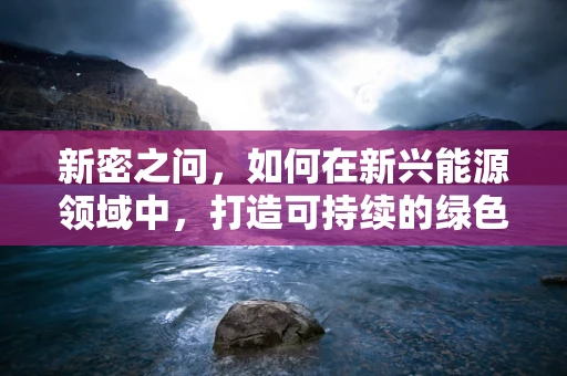 新密之问，如何在新兴能源领域中，打造可持续的绿色新密？