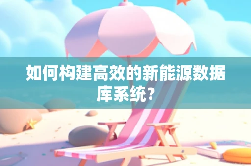 如何构建高效的新能源数据库系统？