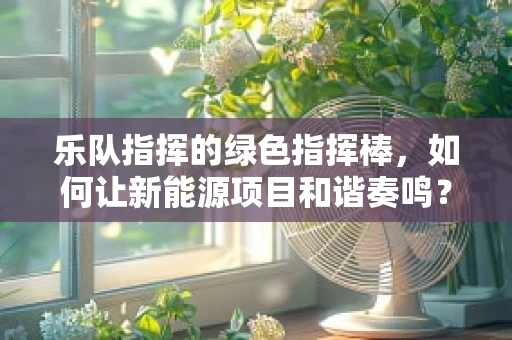 乐队指挥的绿色指挥棒，如何让新能源项目和谐奏鸣？