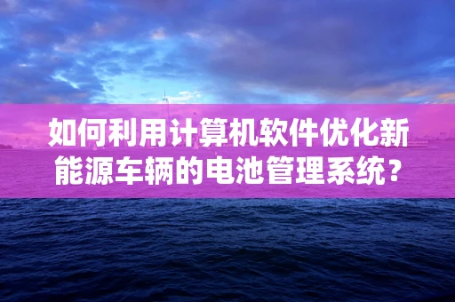 如何利用计算机软件优化新能源车辆的电池管理系统？