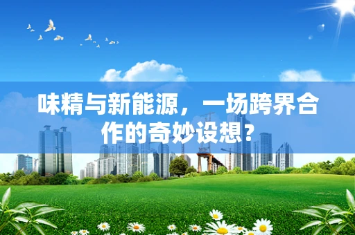 味精与新能源，一场跨界合作的奇妙设想？