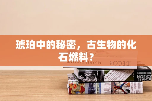 琥珀中的秘密，古生物的化石燃料？