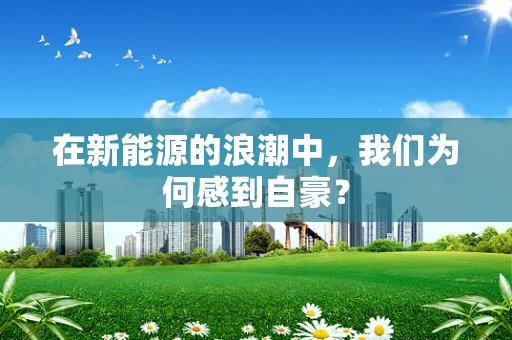 在新能源的浪潮中，我们为何感到自豪？