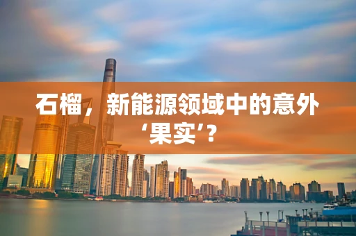 石榴，新能源领域中的意外‘果实’？