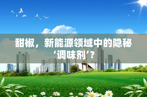 甜椒，新能源领域中的隐秘‘调味剂’？