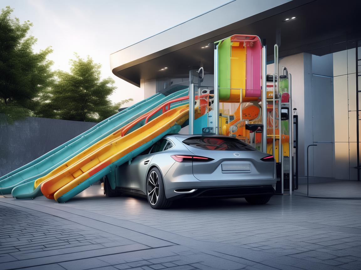 滑梯在新能源汽车充电站中的创新应用,安全与效率的双重挑战 滑梯在新能源汽车充电站中的创新应用,安全与效率的双重挑战